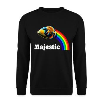 Humuhumunukunukuapua'a Hawaiianischer Riff-Drücker - Unisex Pullover - Schwarz - Vorne - Alina (178cm) & Michal (187cm)