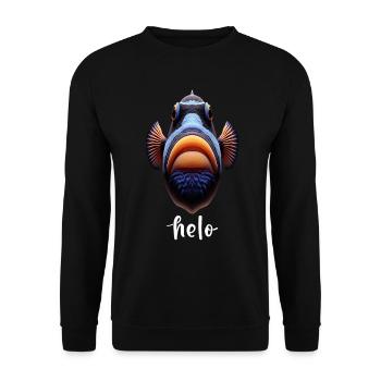 Humuhumunukunukuapua’a Pousseur de récif hawaïen - Sweat-shirt Unisexe - noir - Devant - Alina (178cm) & Michal (187cm)