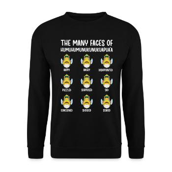 Humuhumunukunukuapua’a Pousseur de récif hawaïen - Sweat-shirt Unisexe - noir - Devant - Alina (178cm) & Michal (187cm)