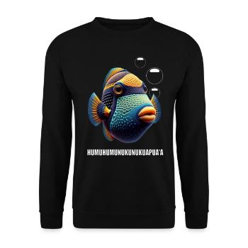 Humuhumunukunukuapua'a Hawaiianischer Riff-Drücker - Unisex Pullover - Schwarz - Vorne - Alina (178cm) & Michal (187cm)