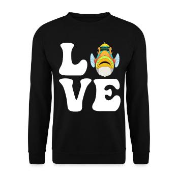 Humuhumunukunukuapua’a Pousseur de récif hawaïen - Sweat-shirt Unisexe - noir - Devant - Alina (178cm) & Michal (187cm)