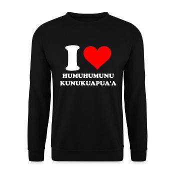 Humuhumunukunukuapua'a Hawaiianischer Riff-Drücker - Unisex Pullover - Schwarz - Vorne - Alina (178cm) & Michal (187cm)
