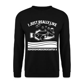 Humuhumunukunukuapua'a Hawaiian Reef Triggerfish - Unisex Sweatshirt - black - Front - Alina (178cm) & Michal (187cm)