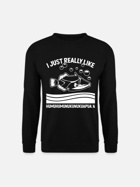 Humuhumunukunukuapua'a Hawaii-Riff-Drückerfisch - Unisex Pullover - Schwarz