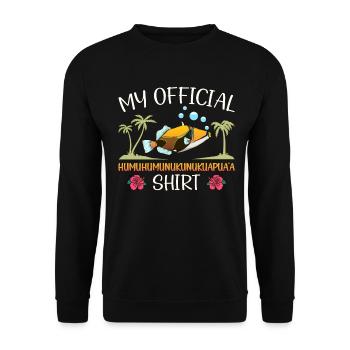 Humuhumunukunukuapua'a Hawaiian Reef Pusher - Unisex Sweatshirt - black - Front - Alina (178cm) & Michal (187cm)