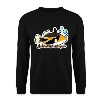Humuhumunukunukuapua'a Hawaiian Reef Pusher - Unisex Sweatshirt - black - Front - Alina (178cm) & Michal (187cm)