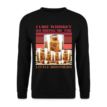 J’aime le whisky alors apportez-moi les petits frères - Sweat-shirt Unisexe - noir - Devant - Alina (178cm) & Michal (187cm)