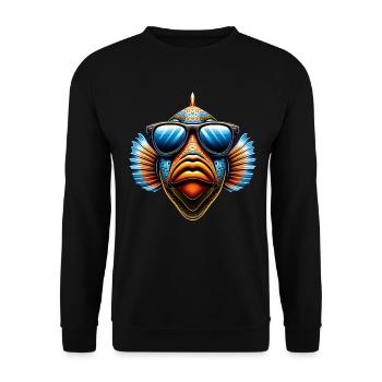 Humuhumunukunukuapua'a Hawaiian Reef Pusher - Unisex Sweatshirt - black - Front - Alina (178cm) & Michal (187cm)