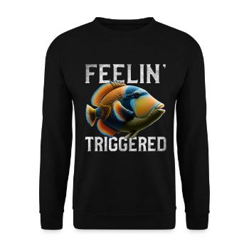 Humuhumunukunukuapua'a Hawaiian Reef Pusher - Unisex Sweatshirt - black - Front - Alina (178cm) & Michal (187cm)