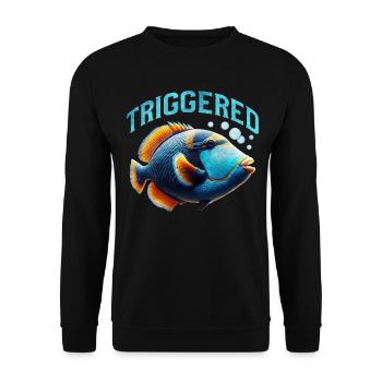 Humuhumunukunukuapua'a Hawaiian Reef Pusher - Unisex Sweatshirt - black - Front - Alina (178cm) & Michal (187cm)