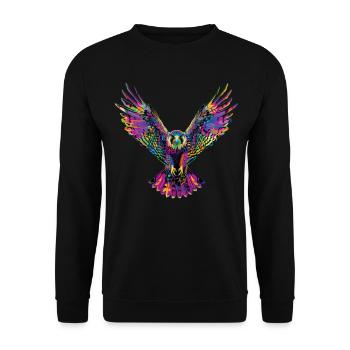 Falconry Falconer Pop Art - Unisex Sweatshirt - black - Front - Alina (178cm) & Michal (187cm)