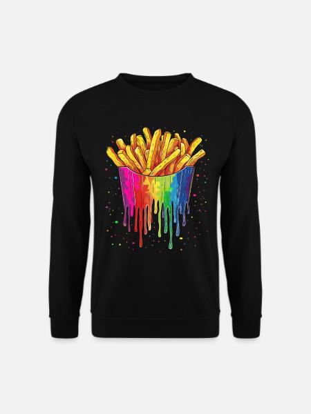 Pommes Frites Kartoffel Pop Art - Unisex Pullover - Schwarz