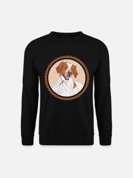 Brittany Epagneul Cadeau Chien d’arrêt Breton - Sweat-shirt Unisexe - noir