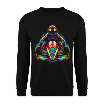 Autocross voiture de course Pop Art - Sweat-shirt Unisexe - noir - Devant - Alina (178cm) & Michal (187cm)
