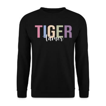 Circus Tiger Circus Tiger Lover Funny Circus - Unisex Sweatshirt - black - Front - Alina (178cm) & Michal (187cm)