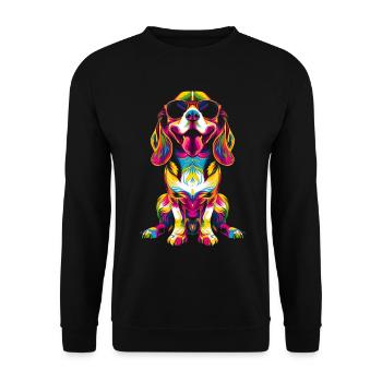 Lunettes de soleil Beagle Dog Pop Art - Sweat-shirt Unisexe - noir - Devant - Alina (178cm) & Michal (187cm)