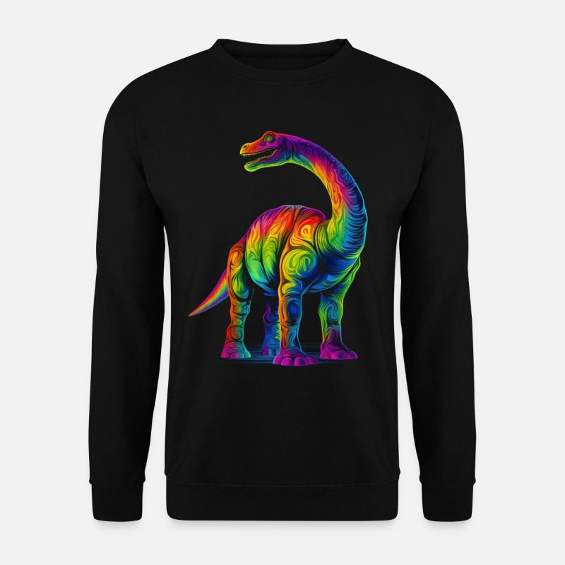 Brontosaurus Dinosaur Pop Art - Unisex Sweatshirt - black