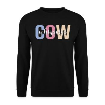 Cow Breeder Rancher Cow Breeder Farming - Unisex Sweatshirt - black - Front - Alina (178cm) & Michal (187cm)