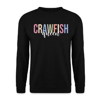 Spiny lobster girl Crayfish lover Crayfish - Unisex Sweatshirt - black - Front - Alina (178cm) & Michal (187cm)