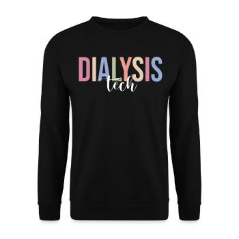 Dialyse-Techniker - Unisex Pullover - Schwarz - Vorne - Alina (178cm) & Michal (187cm)