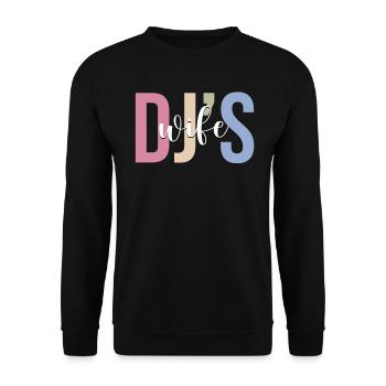 Disc Jockey DJ Mixer Dj Ehemann Plattenspieler - Unisex Pullover - Schwarz - Vorne - Alina (178cm) & Michal (187cm)