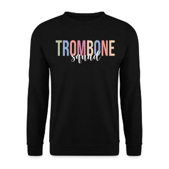 Posaunist Jazzmusik Marching Band - Unisex Pullover - Schwarz - Vorne - Alina (178cm) & Michal (187cm)