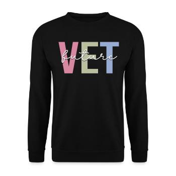 Techniker Tierarzthelfer Tierarzt Tierarztstudent - Unisex Pullover - Schwarz - Vorne - Alina (178cm) & Michal (187cm)