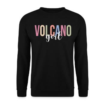 Volcanoes Volcano Lovers Geology Lava - Unisex Sweatshirt - black - Front - Alina (178cm) & Michal (187cm)