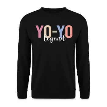 Yoyo - Sweat-shirt Unisexe - noir - Devant - Alina (178cm) & Michal (187cm)