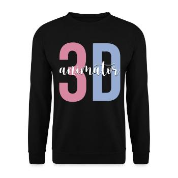 Animation Graphic Designer - Unisex Sweatshirt - black - Front - Alina (178cm) & Michal (187cm)
