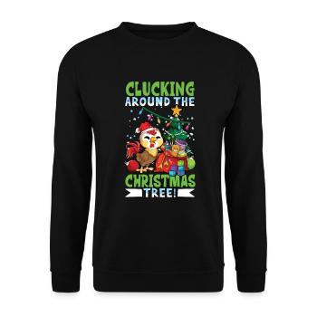 Christmas Chicken - Unisex Sweatshirt - black - Front - Alina (178cm) & Michal (187cm)