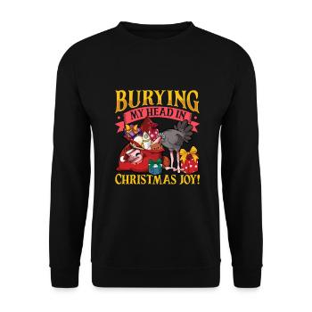 Bouquet de Noël - Sweat-shirt Unisexe - noir - Devant - Alina (178cm) & Michal (187cm)