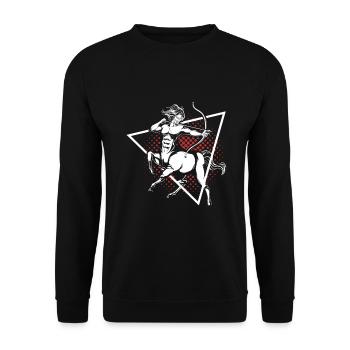 Zentaur - Unisex Pullover - Schwarz - Vorne - Alina (178cm) & Michal (187cm)
