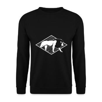Lion - Sweat-shirt Unisexe - noir - Devant - Alina (178cm) & Michal (187cm)