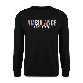 Ersthelfer Sanitäter - Unisex Pullover - Schwarz - Vorne - Alina (178cm) & Michal (187cm)