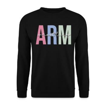 Arm wrestlers - Unisex Sweatshirt - black - Front - Alina (178cm) & Michal (187cm)