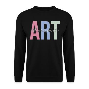 Art Therapy Art Teacher - Unisex Sweatshirt - black - Front - Alina (178cm) & Michal (187cm)