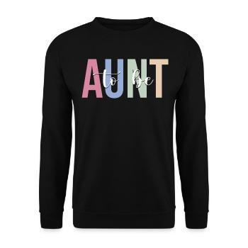 Promoted to Auntie - Unisex Sweatshirt - black - Front - Alina (178cm) & Michal (187cm)