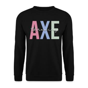 Axt-Werfer - Unisex Pullover - Schwarz - Vorne - Alina (178cm) & Michal (187cm)