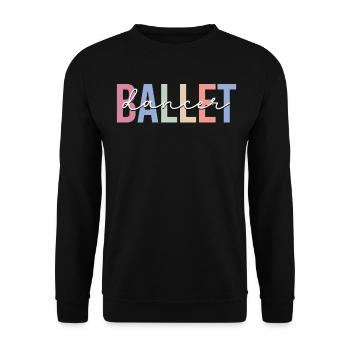 Dancing Ballet Dance Ballerina - Unisex Sweatshirt - black - Front - Alina (178cm) & Michal (187cm)