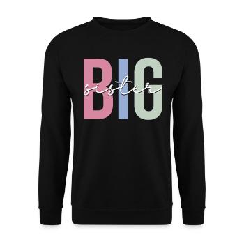 Older sister - Unisex Sweatshirt - black - Front - Alina (178cm) & Michal (187cm)