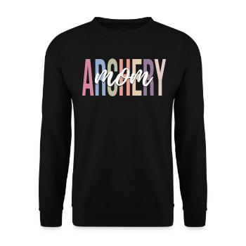 Archer bow and arrow - Unisex Sweatshirt - black - Front - Alina (178cm) & Michal (187cm)