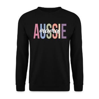 Australian Shepherd Dog Dog Lover Mom - Unisex Sweatshirt - black - Front - Alina (178cm) & Michal (187cm)