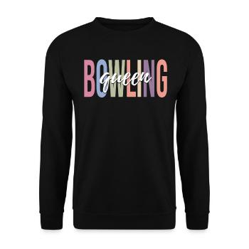 Bowling Girl Bowling Team - Unisex Sweatshirt - black - Front - Alina (178cm) & Michal (187cm)