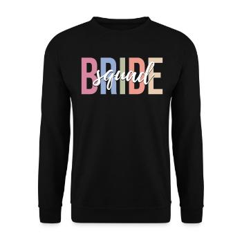 Bridal Shower Bridesmaid Hen Party - Unisex Sweatshirt - black - Front - Alina (178cm) & Michal (187cm)