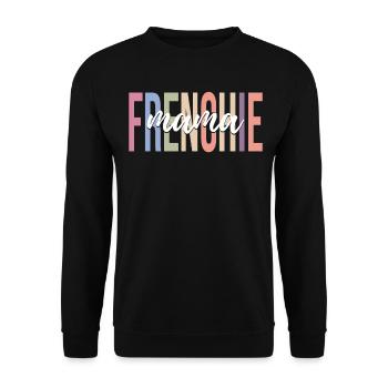 Bouledogue français amoureux Chien français - Sweat-shirt Unisexe - noir - Devant - Alina (178cm) & Michal (187cm)