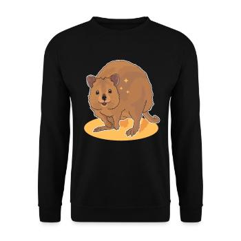 Quokka Kangaroo Short Tail Kangaroo Cadeau - Sweat-shirt Unisexe - noir - Devant - Alina (178cm) & Michal (187cm)