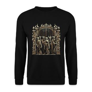 Dämonen an den Toren der Hölle - Unisex Pullover - Schwarz - Vorne - Alina (178cm) & Michal (187cm)