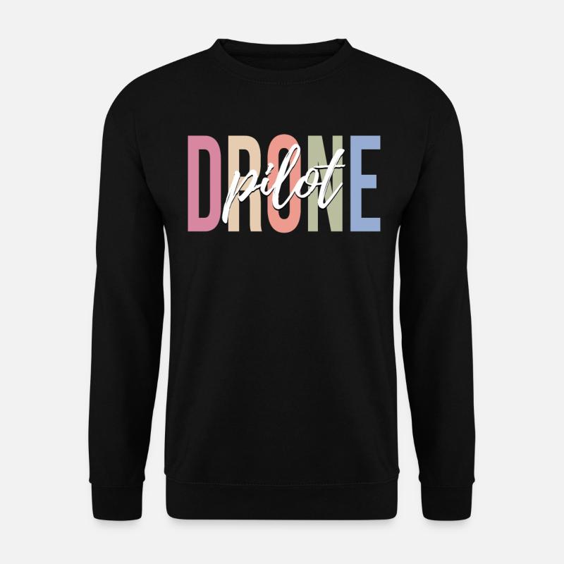 RC-Flugzeug Drohne Quadcopter - Unisex Pullover - Schwarz