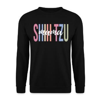 Shih Tzu Mom Dog Lover Dog Mom - Unisex Sweatshirt - black - Front - Alina (178cm) & Michal (187cm)
